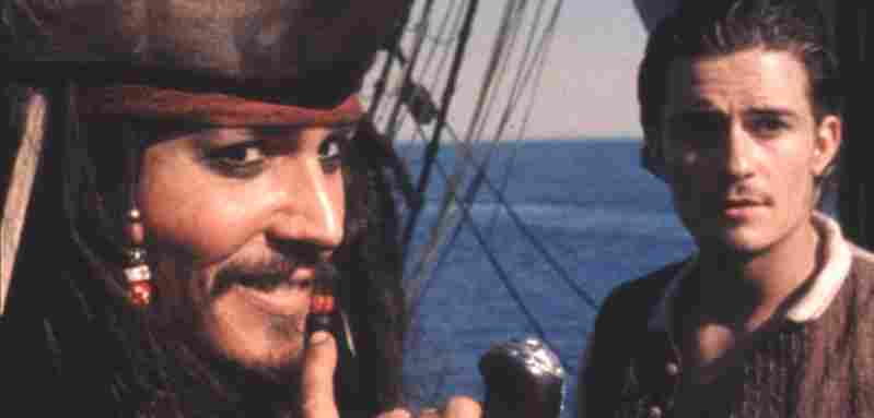Walt Disney Pictures Presents Pirates of the Caribbean Johnny Depp & Orlando Bloom Photo By Elliott