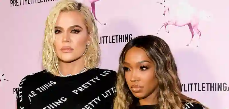 Khloé Kardashian and Malika Haqq attend the PrettyLittleThing LA Office Opening Party.