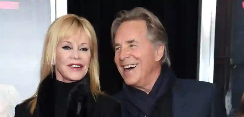 Melanie Griffith and Don Johnson attend the New York premiere of "How To Be Single"