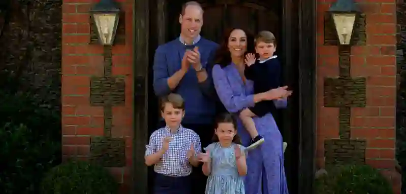Le prince William, la duchesse Kate, le prince George, la princesse Charlotte et le prince Louis