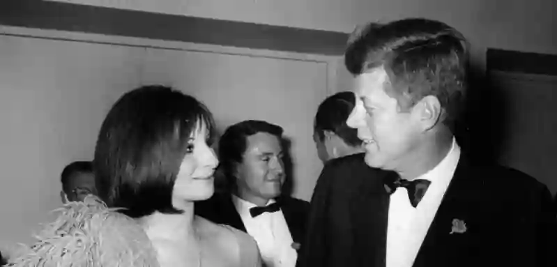 Barbra Streisand and John F. Kennedy