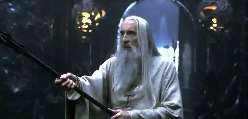 Christopher Lee as "Saruman" in 'The Two Towers'.