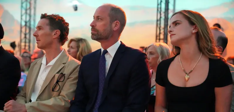 Benedict Cumberbatch, Prince William and Emma Watson