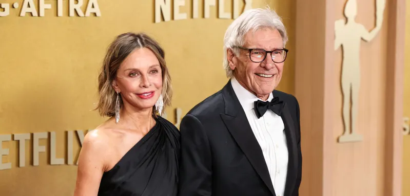 Calista Flockhart and Harrison Ford