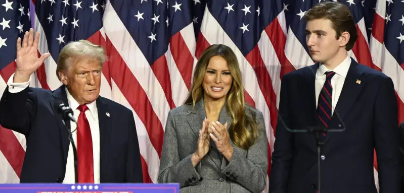 Donald Trump, Melania Trump and Barron Trump