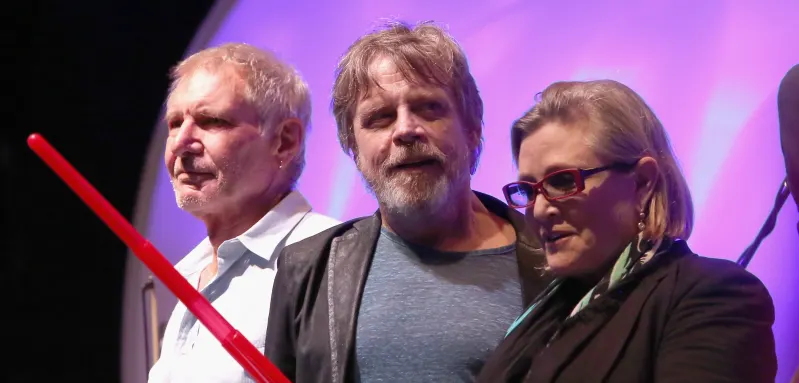 Harrison Ford, Mark Hamill and Carrie Fisher