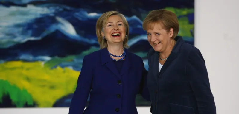 Hillary Clinton and Angela Merkel