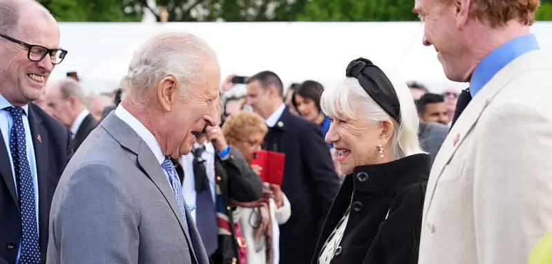 King Charles III and Helen Mirren