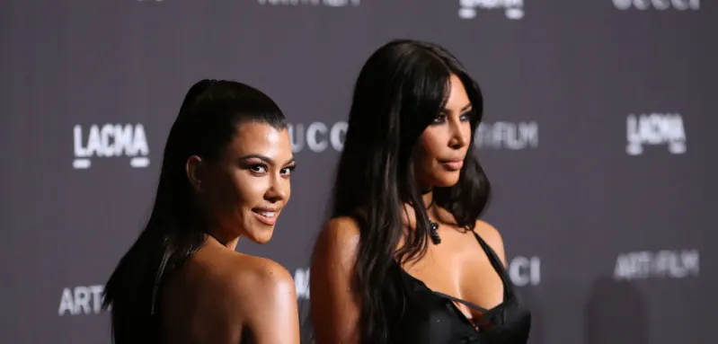 Kourtney Kardashian and Kim Kardashian