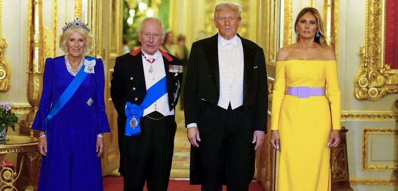 Queen Camilla, King Charles III, Donald Trump and Melania Trump