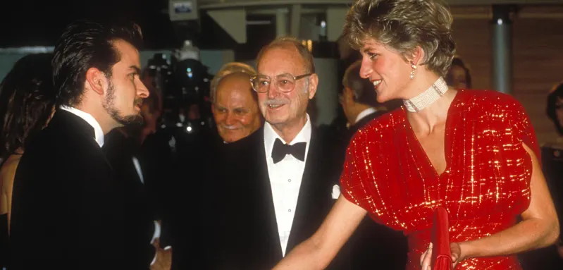 Lady Diana red statement dress November 1991 Premiere