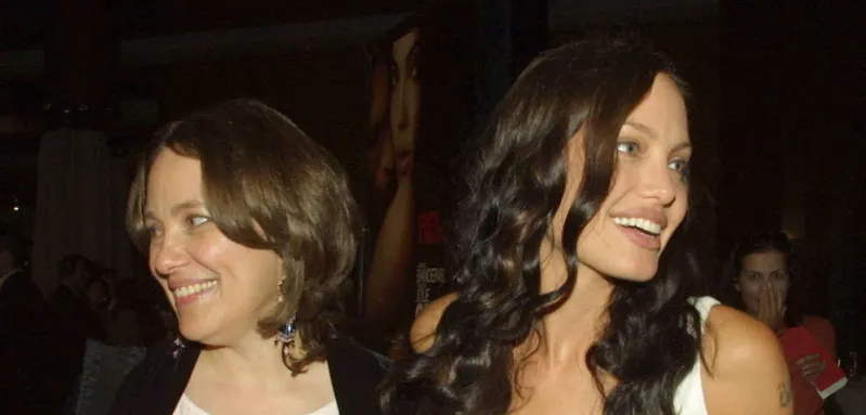 Marcheline Bertrand and Angelina Jolie