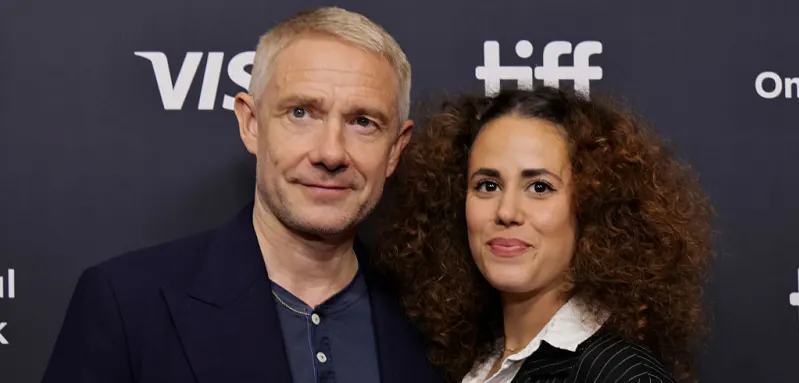 Martin Freeman and Rachel Benaissa