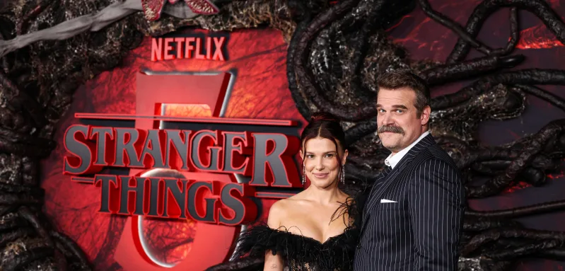 Millie Bobby Brown and David Harbour