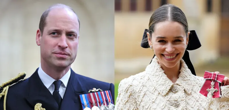 Prince William and Emilia Clarke