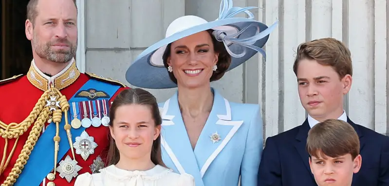 Prince William and Princess Kate with their children