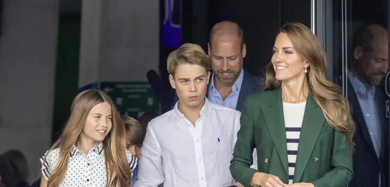 Prince William and Princess Kate with their children