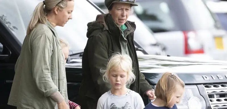 Princess Anne with her grandchildren