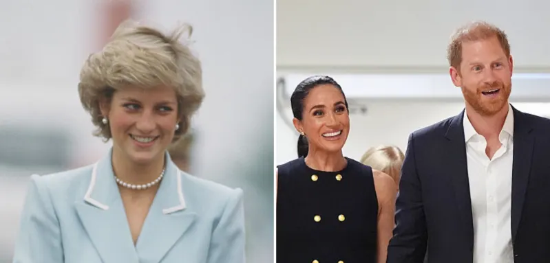 Princess Diana, Prince Harry and Meghan Markle