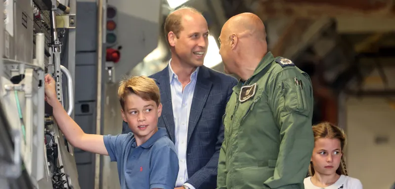 Prince George and Prince William in July 2023