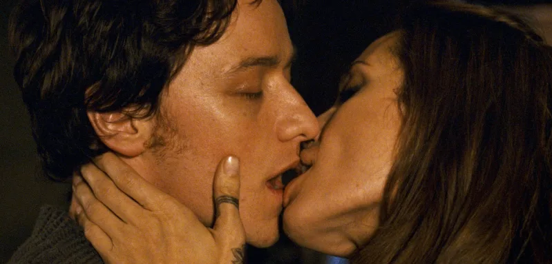 James McAvoy and Angelina Jolie in "Wanted"