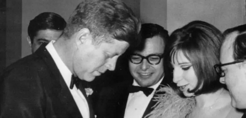Barbra Streisand and John F. Kennedy