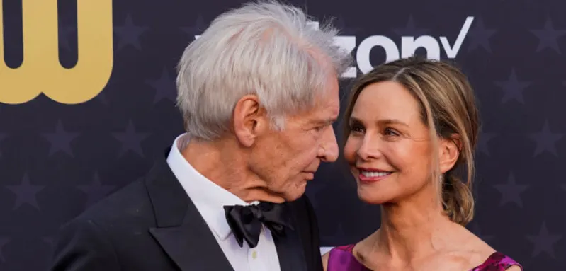 Calista Flockhart and Harrison Ford