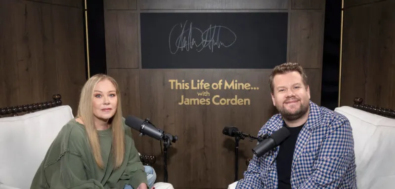 Christina Applegate and James Corden