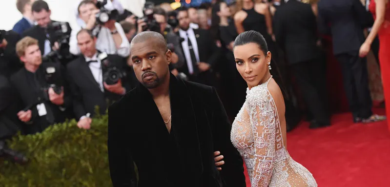 Kanye West and Kim Kardashian