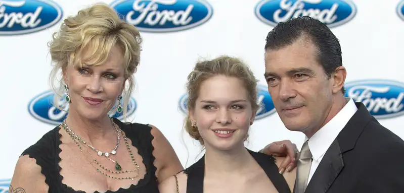 Melanie Griffith, Antonio Banderas and Stella Banderas
