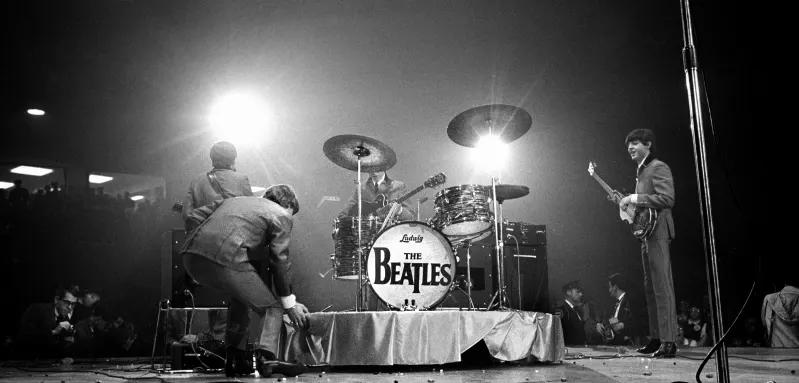 March 5, 2024, Washington, Dc, USA: English rock and roll band The Beatles on stage during performance, Washington Colis