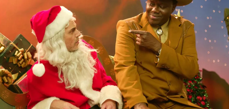 Bad Santa - filmstill Billy Bob Thornton & Bernie Mac in Bad Santa EDITORIAL USE ONLY Copyright: xCAP/NFSx