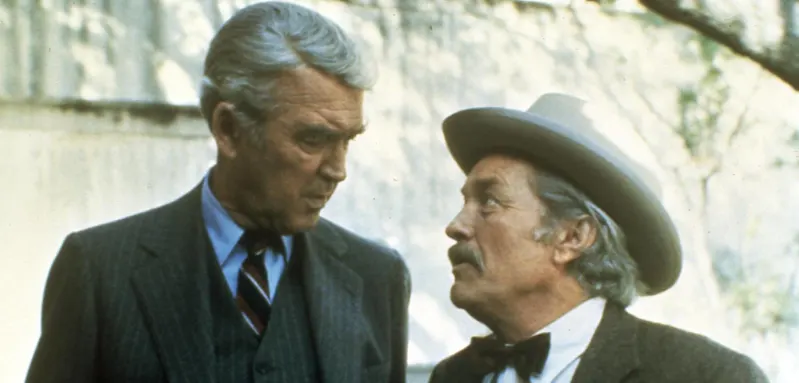 James Stewart and Strother Martin