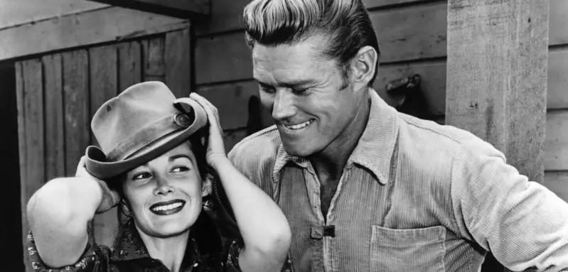 Joan Taylor and Chuck Connors