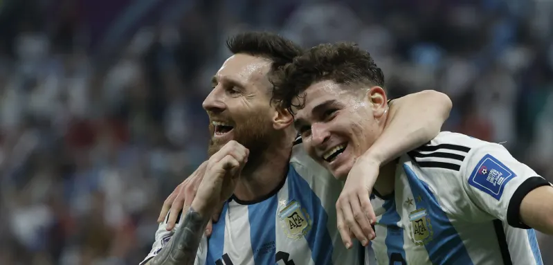 Lionel Messi and Julián Álvarez