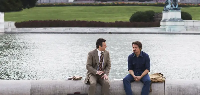  Michael Sheen, Jeremy Renner filming 'Kill the Messenger'