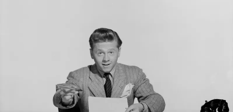 Mickey Rooney as "Andy Hardy"