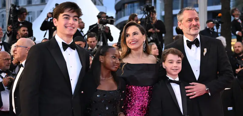 Miklos Friedrich Hermann, Amaya Josephine Hermann, Mariska Hargitay, Andrew Nicolas Hermann and Peter Hermann