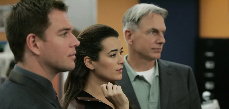 Michael Weatherly, Cote de Pablo, and Mark Harmon in 'NCIS'