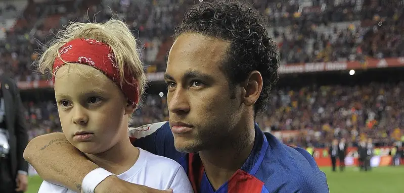 Neymar and his son Davi Lucca