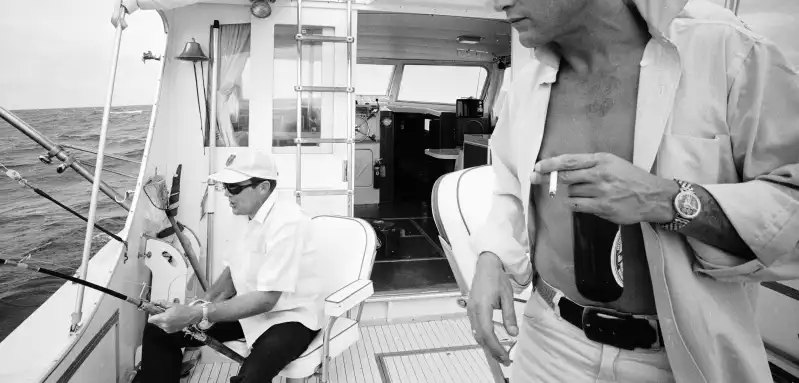 Paul Newman On A Fishing Boat