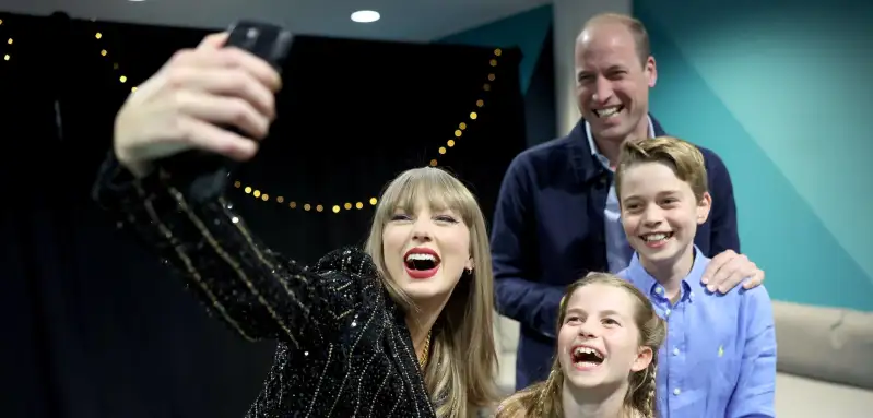 Taylor Swift with Prince William, Prince George and Princess Charlotte