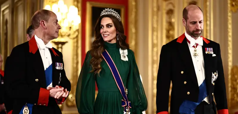 Princess Kate and Prince William at the state banquet.