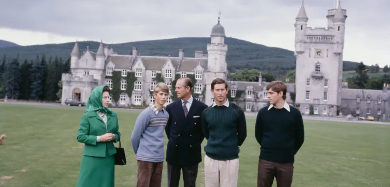 Queen Elizabeth and Prince Philip with their sons