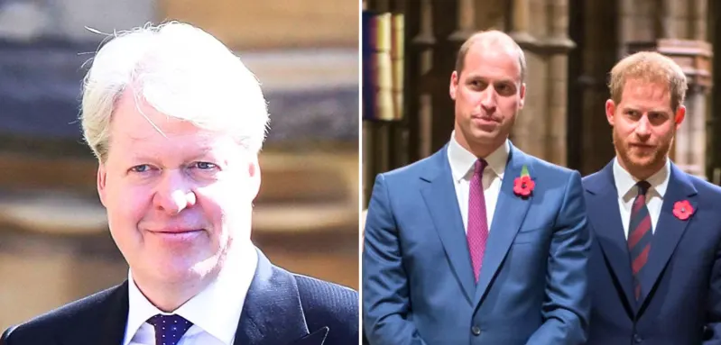 Charles Spencer, Prince William and Prince Harry