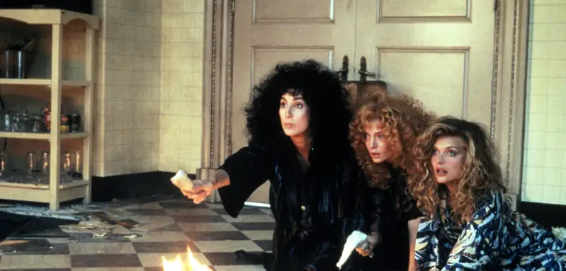 Cher, Susan Sarandon & Michelle Pfeiffer in 'The Witches of Eastwick'