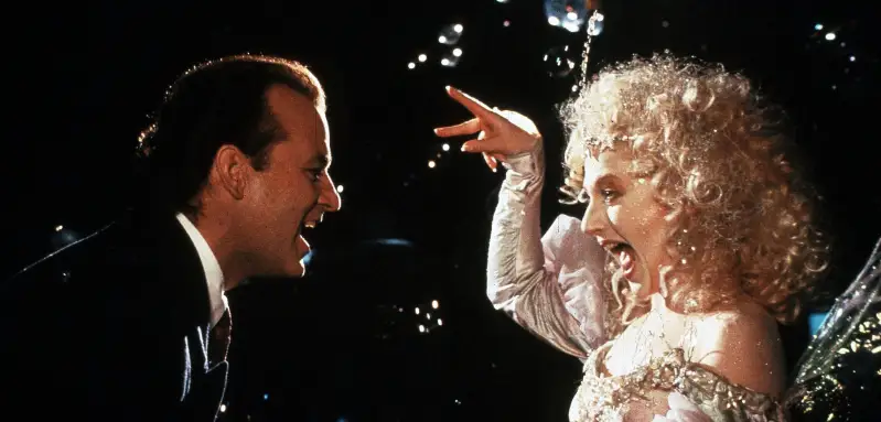 Bill Murray and Carol Kane in 'Scrooged'