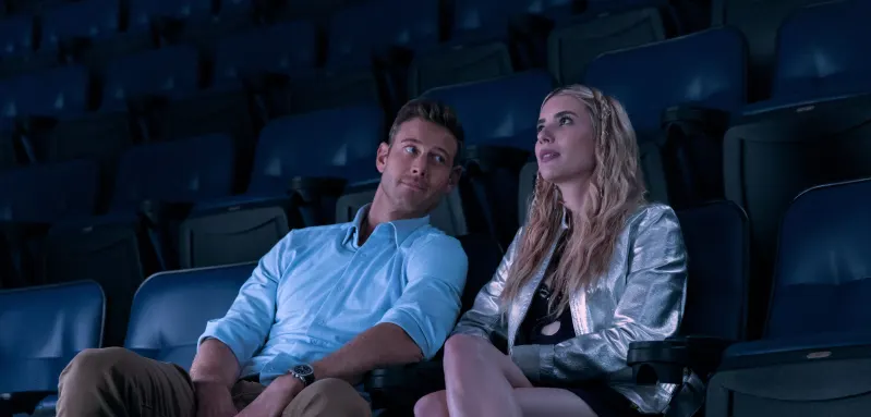 Tom Hopper and Emma Roberts in 'Space Cadet'