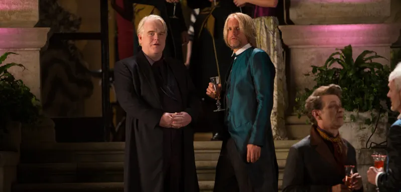 Philip Seymour Hoffman, Woody Harrelson in 'The Hunger Games: Catching Fire'