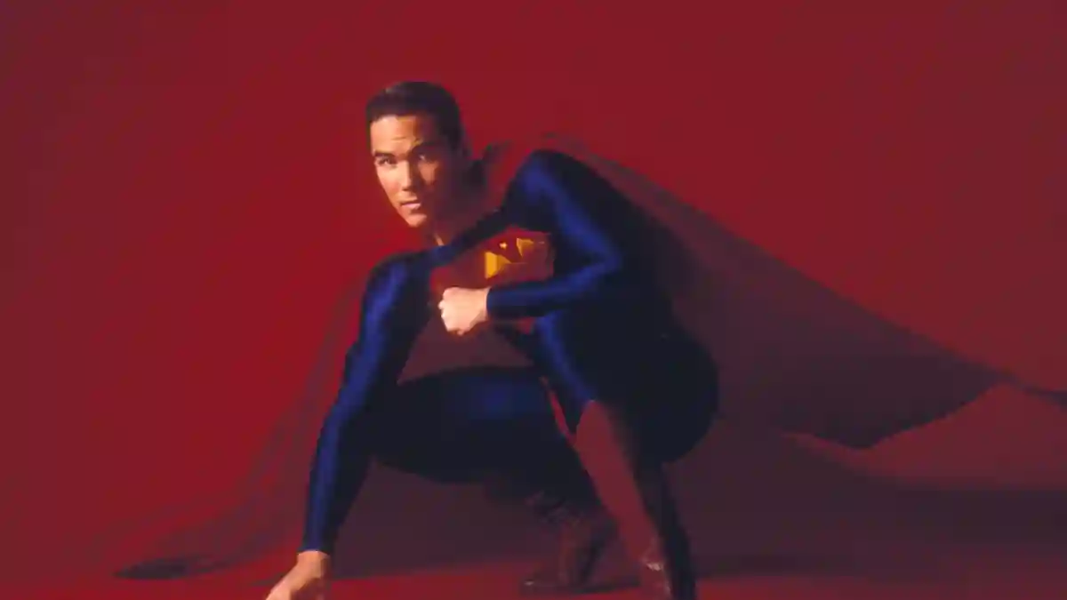 Dean Cain playing the role of "Superman"